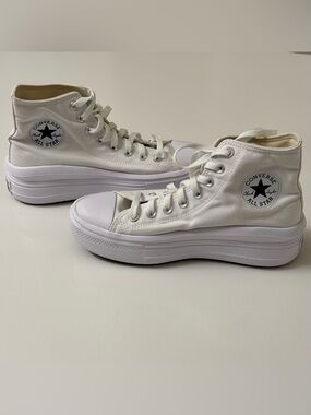 Converse High Top Platform Sneakers - White Size 9